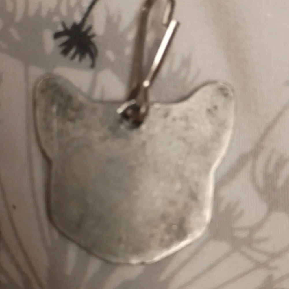Guardian Angel Protect Me Cat Pendant - Silver Tone